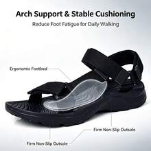 Men's Casual Anti-Slip Outdoor Slippers - Black - View 5