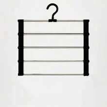 Multi-Layer Pants Rack,Foldable Multi Layer Pants Hanger, Space Saving Foldable Design Ladder Trouser Rack, Anti Slip Multi Rod Clothes Storage Organizer, Creaseless Wardrobe Hanging Holder For Jeans, Leggings,Trousers, Scarves And Household Garments - Multicolor - View 13