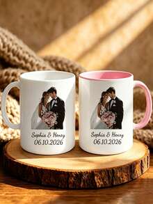 Customized Photo Mug,Personalized Photo Coffee Cup,Wedding Favor Gift, Mom Coffee Mug,Housewarming Gift, Graduation Gift, Anniversary Gift For Girlfriend, Birthday Gift, For Family, Memory Keepsake - Multicolor - View 5