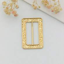 1PC Women Golden Metal Belt Buckles Coat Waist Band Clasps Decoration Down Jacket Strap Connector Hooks DIY Bags Repair Sewing Accessory Buckle - A - View 2