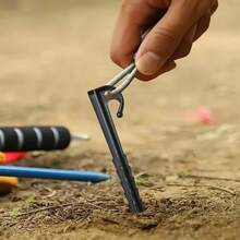 Garden Outdoor Camping Plastic Ground Stakes With Hook Serrated Anti-Slip Tent Canopy Picnic Mat Wind-Proof Fixing Accessories - A - View 6