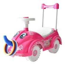 Carrito Montable para Niños y Niñas con Diseño de Elefante, Auto Infantil Push Car para Paseos y Juegos, Vehículo de Empuje con Asiento Cómodo y Estructura Estable, Ideal para Desarrollar Coordinación, Equilibrio y Habilidades Motoras Mientras los Pequeños se Divierten, Diseño Práctico para Casa, Patio, Parque y P - Rosa - Ver 4