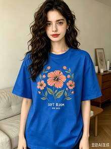 Women Senior T-Shirts & Tops - Blue - View 1