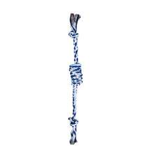 Pet Rope Toy - Durable Braided Knot, Suitable For Chewing Dogs, Interactive Tug Toy With Hand-Pull Knot, Can Withstand Strong Pulling, Ideal For Pet Interaction Training And Teeth Cleaning - Blue and White - View 10