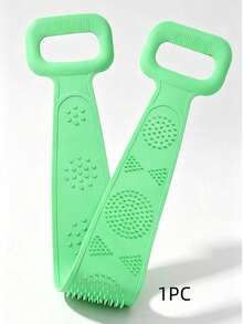 1pc Silicone Back Exfoliating Brush With Handle, Suitable For Bathroom, Durable Material, Practical Design, Halloween, Skin-Friendly Soft And Comfortable, Shower Accessory, Bathroom Supplies, Beauty Tool, Body Care, Cleaning, Shower Cap, Body Scrub - View 10