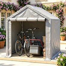 Tool Shed 190x170x200cm, Bicycle Garage, Tool Shed, Garage Shop, Garden Shed, Storage Shop, Bicycle Shed, Tool Shop, Storage Garage, Dark Grey - Grey - View 1