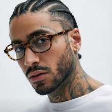 1 Pair Men's Oval Retro Small Frame Personalized Daily Commute Fashion Plain Lens Glasses - Multicolor - View 3
