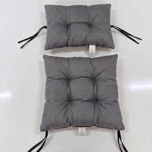 Premium Comfort Series: 1 Seat + 1 Backrest Plush Chair Cushion Set – Ergonomic Support - Grey - View 7