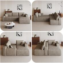Sofa Camel 3 Seat Made Of Fabric For Living Room - 駱駝色 3 人座 - 查看 7