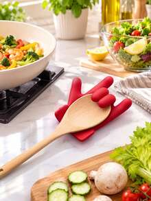 2pcs Silicone Anti-Splash Pot Lid Holder, Cute Pot Lid Support Stand, For Soup Pot Kitchen Restaurant Use, Practical Tool - Multicolor - View 11