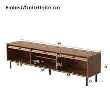 Tv Stand Brown Made Of Wood For Living Room And Media Area - 核桃 - 查看 5