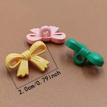 5/10/15/20/25/30Pcs Bow Plastic Buttons, Random Color Asymmetrical Colorful Buttons, Cute Candy Color Buttons, Versatile Decorative Buttons For Sweaters, Coats, Cardigans, Suitable For Handmade DIY, Clothing Sewing, Home Daily Use And Other Multi-Purpose Sewing Supplies - Multicolor - View 4
