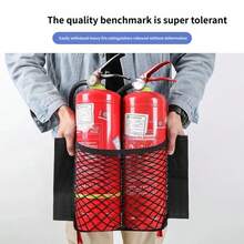 1pc 25*30cm Car Trunk Hook-And-Loop Elastic Mesh Bag, Car Trunk Storage Organizer, Car Interior Storage Bag, Car Storage Bag - Car Cargo Net - View 3