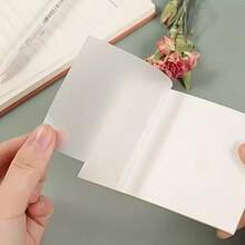 1 Pack 60 Sheets Transparent Sticky Notes (2.99x2.99 Inches), Clear Self-Adhesive Memo Pad For Book Annotation And Planner, School And Office Organization - one-size - View 4