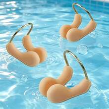 5pcs Comfortable U-Shaped Nose Clips, Adult Silicone Nose Plugs With Steel Frame, Professional Swimmers And Training Use, Fashionable Appearance, Secure Fit - Multicolor - View 2