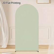 Sage Green Arch Backdrop, 5ft, 6ft, 6.6ft, 7.2ft, 7.87ft Wedding Arch Cover 2pcs Spandex Fabric Arch Backdrop Dome Arch Backdrop Fabric Suitable For Birthday Party Wedding Arch Frame Decoration (Arch Frame Not Included, Fabric Backdrop Only) - Sage Green - View 8