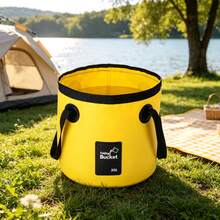 20L Collapsible Water Bucket With Carry Handle, Portable Folding Camping Bucket For Fishing, Car Washing, Hiking, Picnic And Emergency Water Storage - Multicolor - View 6
