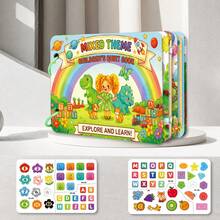 1 set/Buku Aktivitas Tenang dengan Stiker yang Dapat Digunakan Kembali, Kit Buku Aktivitas Balik DIY, Mainan Sensorik Edukatif, Set Permainan Santai Penghilang Stres, Kit Permainan Portabel untuk Rumah, Perjalanan & Pesta - Beragam warna dan gaya acak - View 9