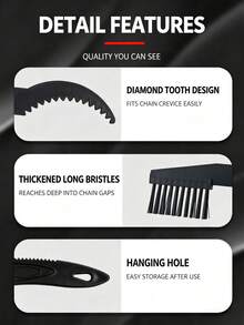 Cycling Maintenance Tools, Bicycle Cassette Cleaning Hook + Gap Brush, Mountain Bike Gear Descaling Cleaning Set - Multicolor - View 4