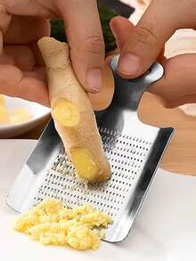 1pc Stainless Steel Garlic Press, Ginger Press, Kitchen Tool - Multicolor - View 6