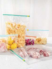 100pcs Food Storage Bags, Convenient Self-Sealing Bags, Refrigerator Food Storage Bags, Food Classification Storage Bags, Large Capacity Food Packaging Bags. Reusable Microwave Heating, Fresh-Keeping, Odor-Proof, Durable, Self-Sealing Design, Multi-Purpose, Neat Storage, Thickened Anti-Stretch, Suitable For Food Fresh-Keeping And Storage - View 6