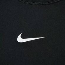 Nike Dri-Fit Quick-Dry Solid Color Logo Breathable Mesh Training Short Sleeve T-Shirt Women's Black/White - Black - View 5