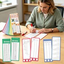 1 Set Math Multiplication Learning Flash Cards Multiplication Table Arithmetic Addition Subtraction Multiplication Division Practice Teaching Tool, Develop Hands-On Ability, Thinking Ability, Reasoning Ability, Hands-On Ability, Enhance Parent-Child Relationship, Birthday Gift, Holiday Gift, For Classmates, Teachers, Friends. - Multicolor - View 5