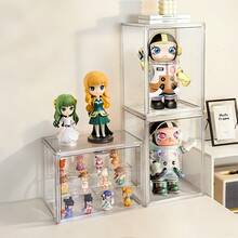 Lifevilion Clear Display Box Organizer Stackable With Magnetic Door Large Capacity Storage Box Purse Showcase For Makeup Book Collectibles - View 3