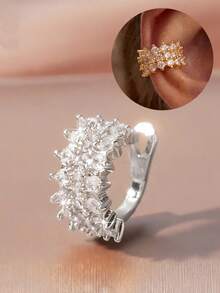 1pc Luxury Style Exquisite High-End Women's Earrings Suitable For Commuting, Dating, Evening Party, Holiday Wear - Clip-on Earrings - View 7