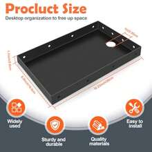 Ecliptica - 1 bandeja y estante para impresora térmica POS  de cocina, estante de montaje en pared o borde de 10.24 x 6.5 pulgadas con 4 agujeros de montaje por lado, soporte para - Multicolor - Ver 3