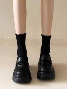 Women Loafers Shoes - Black - View 3