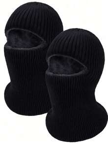 1pc Ski Mask For Men Winter Knitted Windproof Neck Full Face Mask Balaclava Hats Hole Ski Mask Fleece For Men Women Winter Favors Face Scarf Winter - Multicolor - View 5