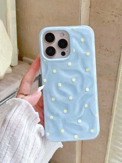Minimalist Dopamine Polka Dot Cross-Border Applicable Apple 16 Pro Max Phone Case 15 Soft Protective Cover