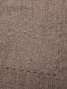 Men's Coffee Color Patch Pocket Vacation Style Short Sleeve Shirt - Khaki - View 4