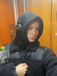 OBOVAY 2件/1件 女款抽繩假領羊毛拉法帽，戶外滑雪保暖針織面部與頸部防護面罩帽，適合冬季防寒保暖的連帽披肩 - 彩色 - 查看 5