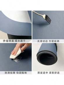 1pc Heart Coffee Pattern Printed Absorbent Mat, Espresso Machine Countertop Absorbent Mat, Drip Tray, Sink Drainage Mat, Soft Faucet Absorbent Mat, Sink Cup Mat, Kitchen Supplies, Bathroom Supplies - Multicolor - View 4