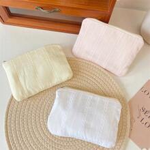 1pc Coin Storage Bag, Cosmetic Organizer, Toiletry Bag, Travel Storage Bag, Portable Storage Bag, Electronic Products Organizer, Stationery Storage, Exquisite Jacquard Texture, Thanksgiving Style, Suitable For Outdoor Travel, Dorm Storage, Desktop Display - Style a - View 3