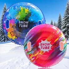 Thickened Double-Layer Bottom Sled Tube, Sturdy Handle, Winter Outdoor Fun Sled Toy, Suitable For Family Use - Multicolor - View 7