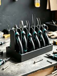 Pliers Storage Rack, Desktop Tool Organizer, Multi-Slot Hand Tool Holder, Suitable For Workbench, Garage, Desk, Hardware Tool Storage - Multicolor - View 4