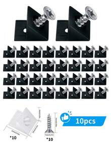 10/20/30pcs Drawer Wedge Blocks With Screws, Drawer Bottom Support Brackets, Fixing Repair Wedge Blocks, Plastic Right Angle Corner Brackets Fasteners, Furniture Sagging Drawer Reinforcement Repair Kit - Multicolor - View 6