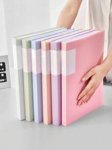A4 Folder Document Organizer 30 Pages Transparent Insert Pockets Student-Specific Storage For Learning Materials And Exam Papers Classification And Organization - Single Piece - View 1