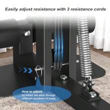 Squat Machine, Adjustable Leg Workout Equipment, Deep Squat Machine For Women Men, Glutes Exercise Machine For Home Gym - Black/Blue - View 4