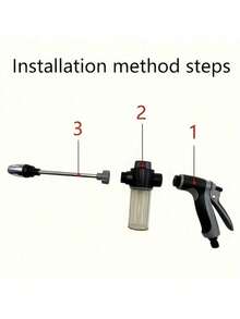 1pc High Pressure Car Wash Water Gun, Multi-Functional Water Gun For Car Washing And Gardening Watering, Strong Water Flow, Easy Operation, No Battery Required, Durable Nozzle - A - View 4