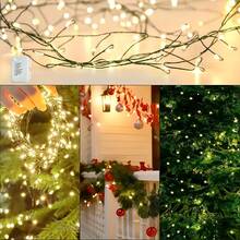 8 Lighting Modes Twinkle LED Fairy Lights With Battery Controller, Warm Glow String Lamp, Xmas Holiday Room Balcony Home Ornament Decoration, No Battery Included - Dark Green - View 7