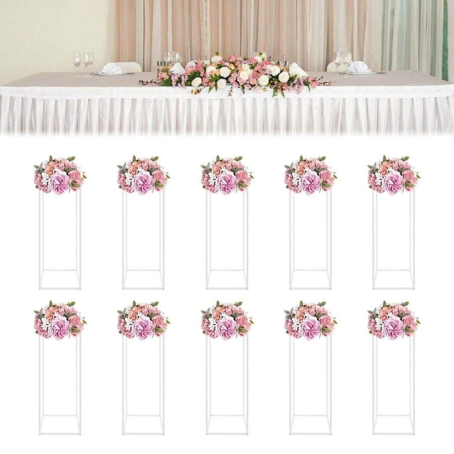 10-Piece Bouquet Display Stand Set, Metal Flower Stand, Wedding Decoration Stand - 10 Pieces - View 1