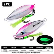 PRO BEROS PROBEROS 5 buah Umpan Pancing Logam Tenggelam Lambat 40-100g Umpan Tenggelam Lambat Bercahaya dengan Mata Ganda Realistis 3D Alat Pancing Air Asin Tenggelam Cepat - warna A (Dengan Kait Bantu Ganda) - View 10