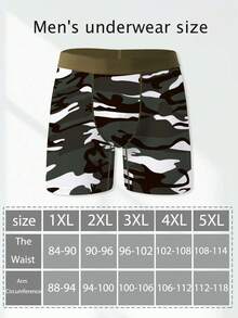 5-Pack Men's Fun Shorts, Retro Multicolor Jungle Camo Print Underwear, Loose And Comfy Plus Size Boxer Briefs - Multicolor - View 7