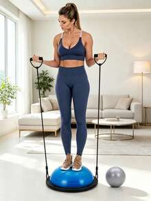 Half Balance Ball Trainer With Resistance Bands, Anti‑Slip Stability Ball For Core Balance Training, Home Gym Yoga Rehab Workout Equipment For Beginners & Fitness Lovers - Multiple Specifications - View 3