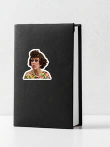 1pc Waterproof PVC Funny Meme Sticker, Retro Exaggerated Expression Woman Laptop Decal, Sarcastic Reaction Sticker, Suitable For Water Bottle, Phone Case, Tablet, Planner Decoration And Kindle Decoration, American Retro Style Accessory - A - View 5
