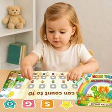 1 set/Buku Aktivitas Tenang dengan Stiker yang Dapat Digunakan Kembali, Kit Buku Aktivitas Balik DIY, Mainan Sensorik Edukatif, Set Permainan Santai Penghilang Stres, Kit Permainan Portabel untuk Rumah, Perjalanan & Pesta - Beragam warna dan gaya acak - View 2